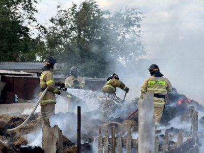 Крупный пожар произошел в Актюбинской области
