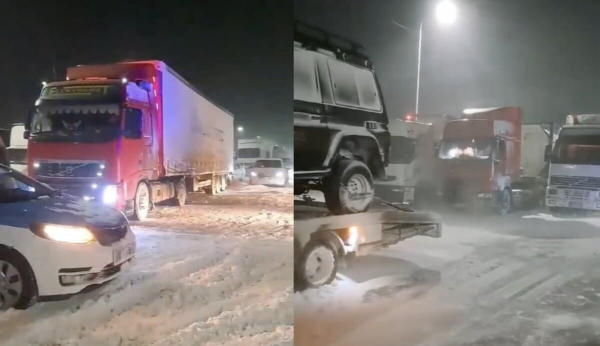 Почти 3 тысячи человек застряли на трассе в Карагандинской области