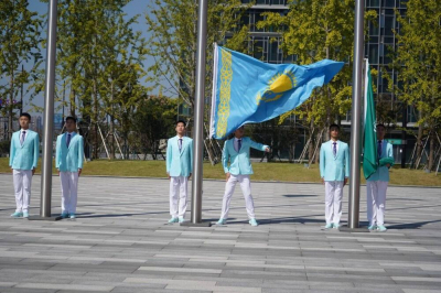 Торжественная церемония поднятия казахстанского флага состоялась на Азиатских Пара играх  